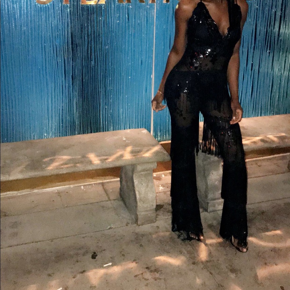Black jumpsuit, one piece